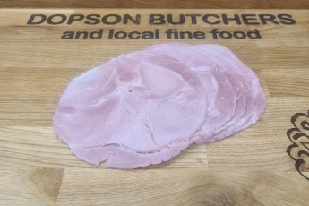 Sliced cooked ham