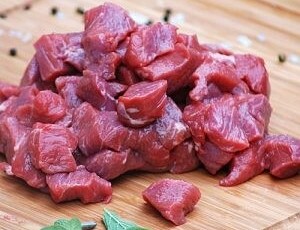 Diced lamb