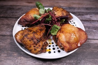 English Oyster Cut Chicken Thighs With Jamaican Jerk Marinade