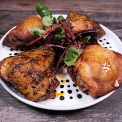 English Oyster Cut Chicken Thighs With Jamaican Jerk Marinade