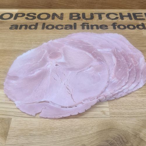Sliced cooked ham
